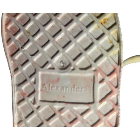 Vtg madame Alexander Doll Shoe Black Pink Plastic With Laces for replacement - Picture 3 of 5